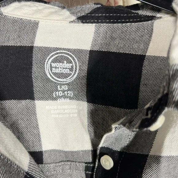 NWT LOT of 3 Plaid Flannel Wonder Nation Shirts - Picture 7 of 13